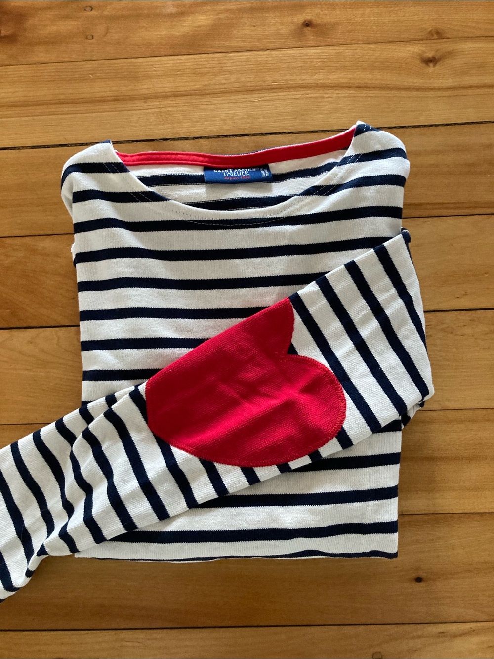 Saint James Breton Shirt with Hearts on Elbows